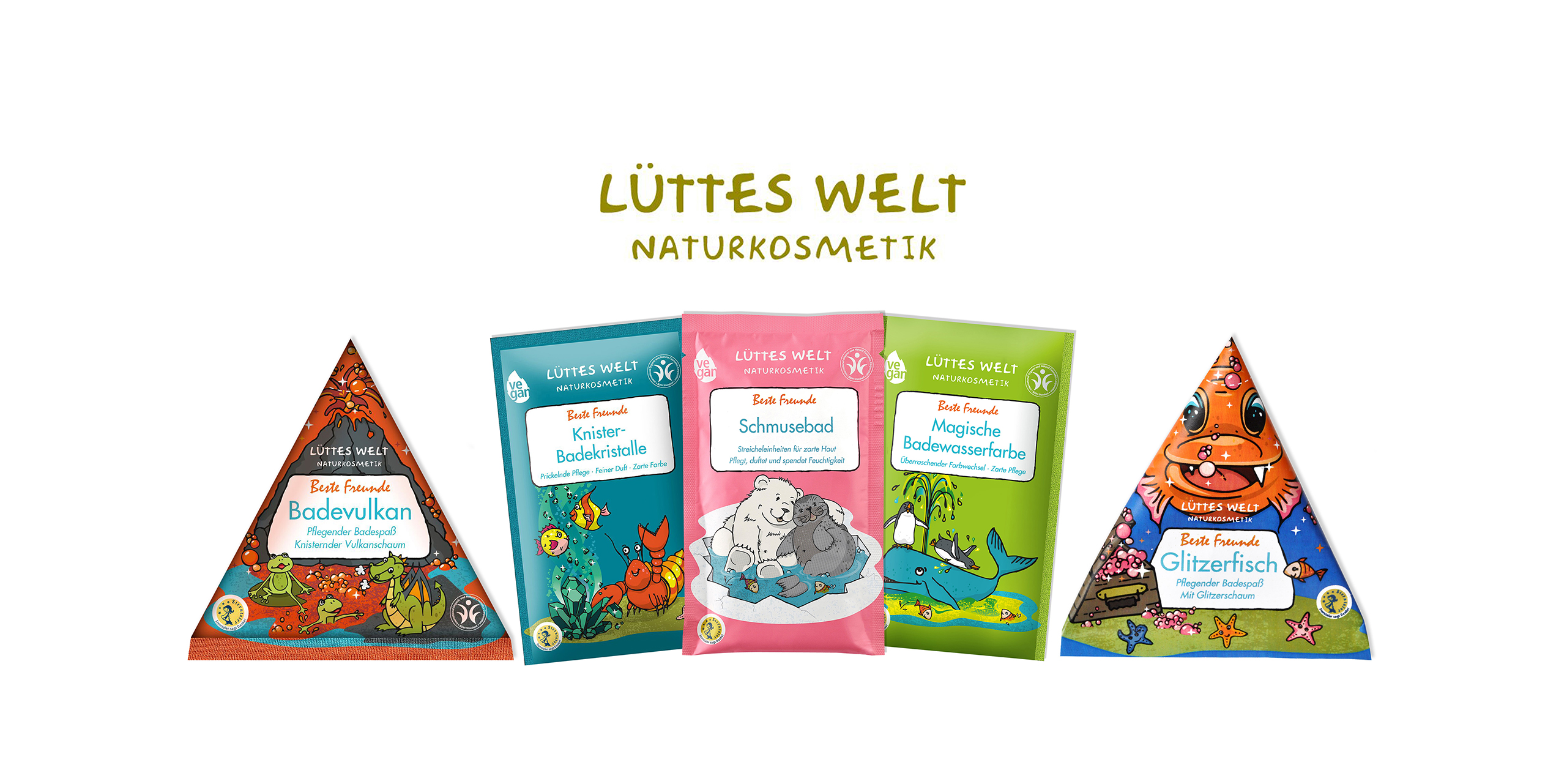Vedes Lüttes Welt Badekristalle 'Beste Freunde' – 80 Ml Naturkosmetik Für Ein Duftendes, Entspannendes Bad, Hergestellt In Spanien